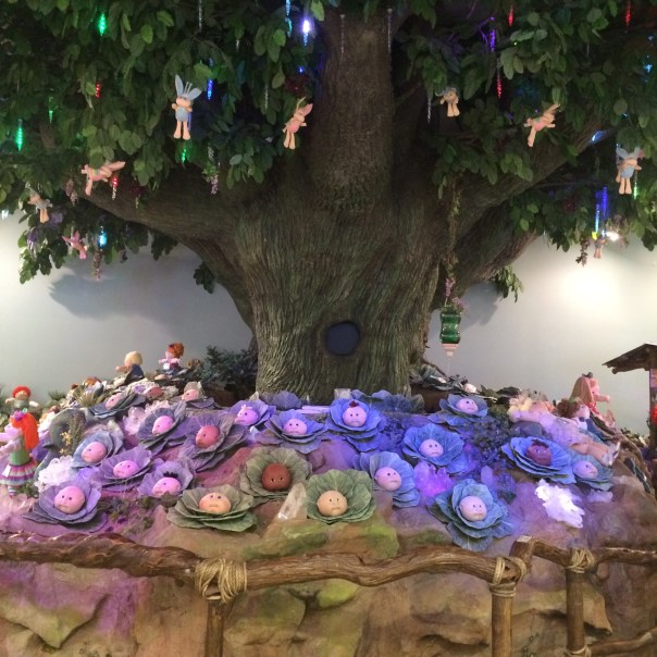 The BunnyBees hang from the trees to pollinate the Kids.  I think a better story would be how they got bunnies and bees to crossbreed. 